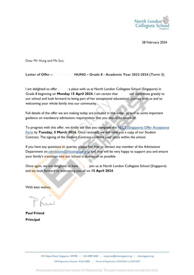 国际学校中介-OFFER-NLCS-009
