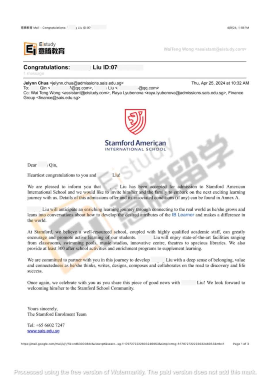 国际学校中介-OFFER-SAIS-019