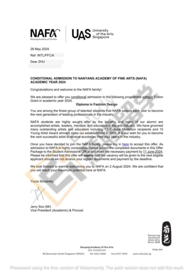私立大学-艺术留学Offer -NAFA-02