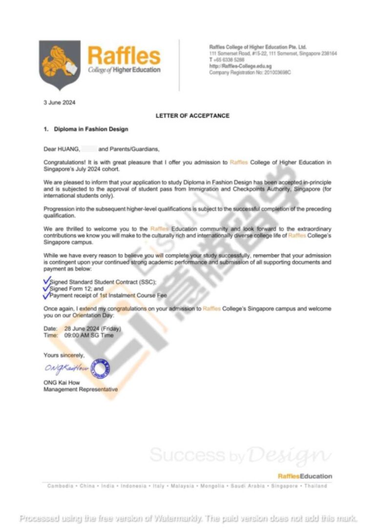 艺术留学Offer -Raffles-03