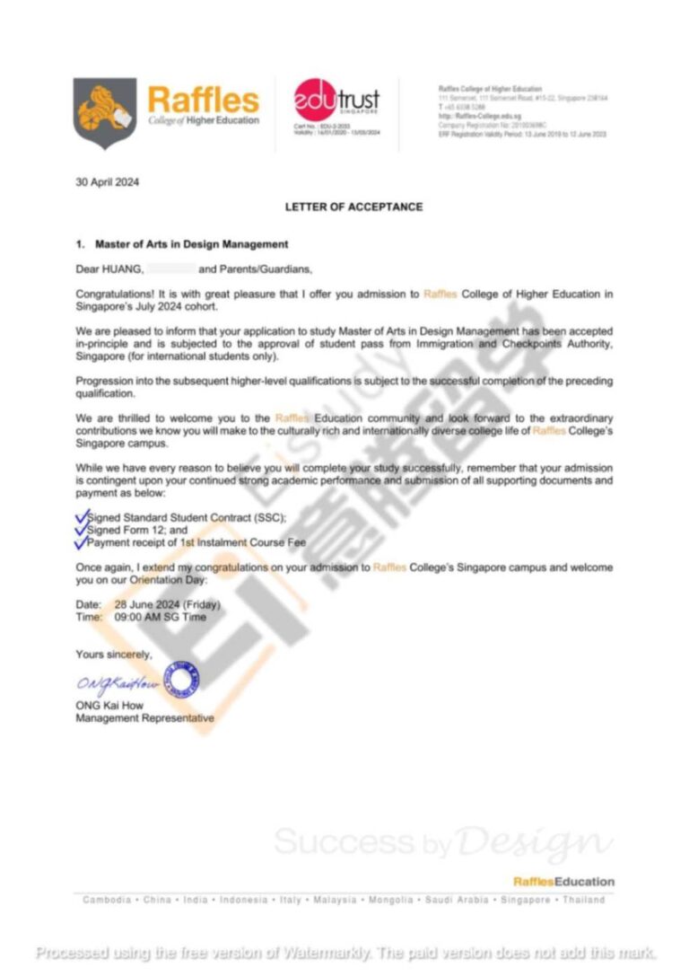 艺术留学Offer -Raffles-07